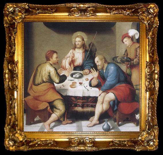 framed  Jacopo Bassano Christ in Emmaus, ta009-2